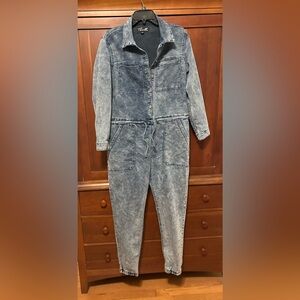 Thrill Washed Denim Jumpsuit